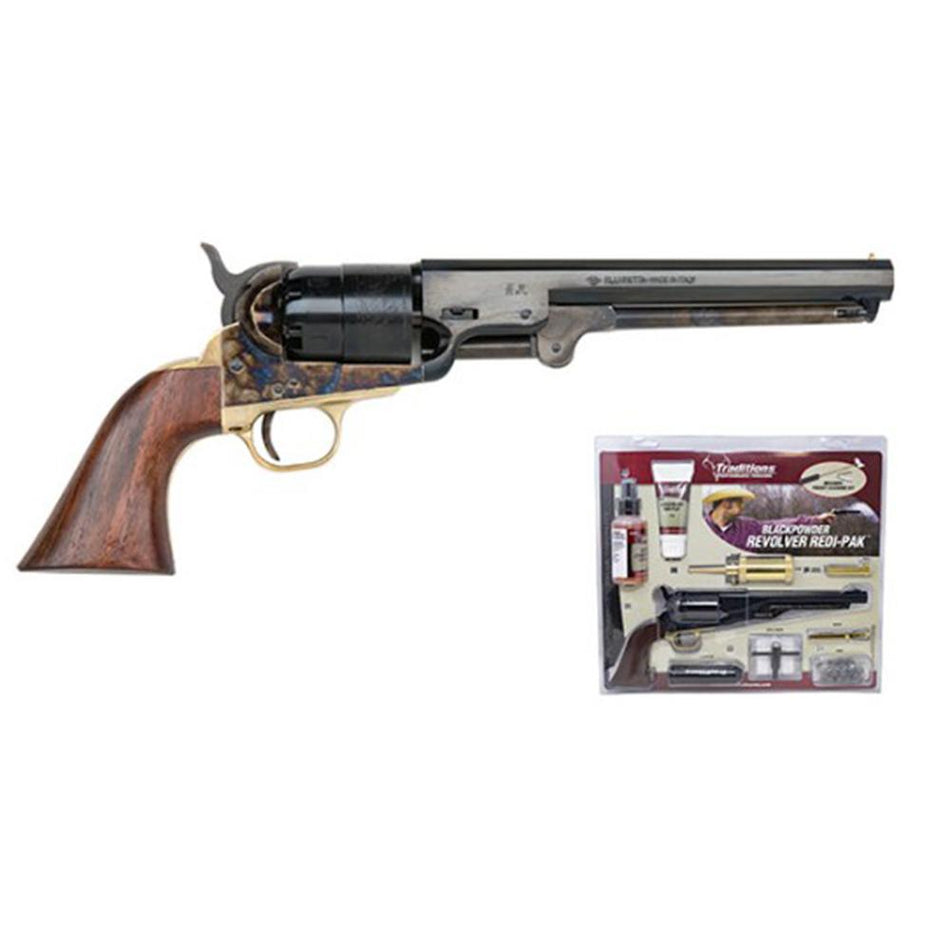 Traditions 1851 Navy .44 Cal Muzzleloader Revolver Redi-Pak 7.5" Barrel 6 Round