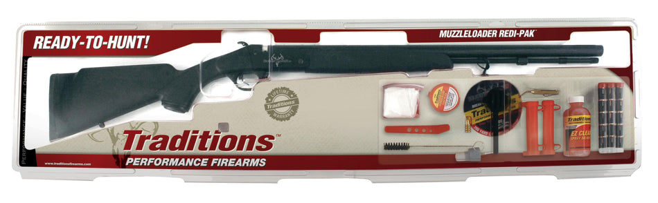 Traditions Buckstalker XT .50 Caliber Muzzleloader Redi-Pak Black and Blued