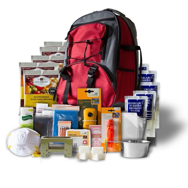 Wise Five Day Emergency Survival Backpack 32 Servings Single Person Red