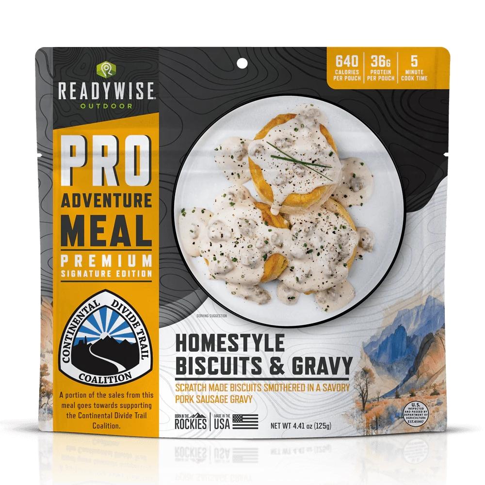 ReadyWise Outdoor Pro Adventure Meal Homestyle Biscuits & Gravy with Sausage Pouch