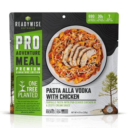 ReadyWise Pro Meal Pasta Alla Vodka with Chicken Outdoor Single Pouch