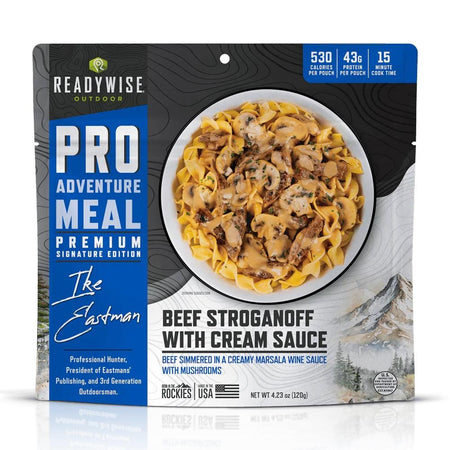 ReadyWise ProMeal Beef Stroganoff Mushroom Cream Sauce Adventure Single Pouch