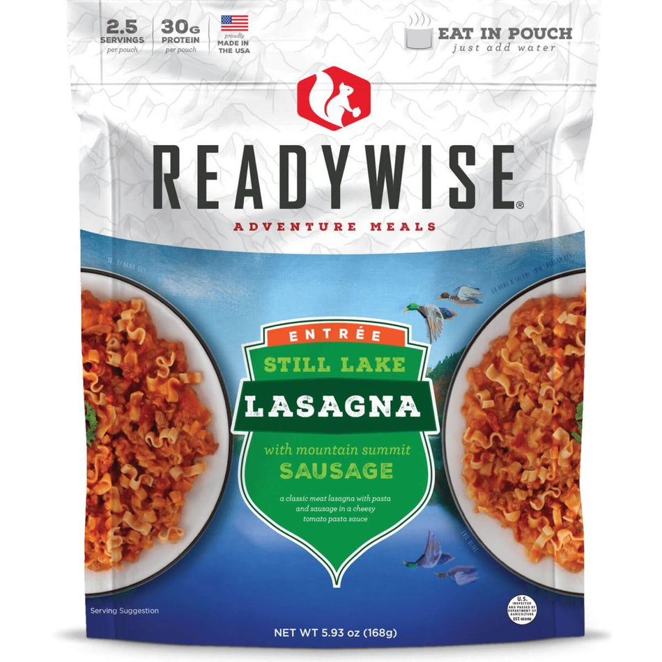 Readywise Still Lake Lasagna and Sausage Emergency Food Pouch 2.5 Servings 5.93 oz