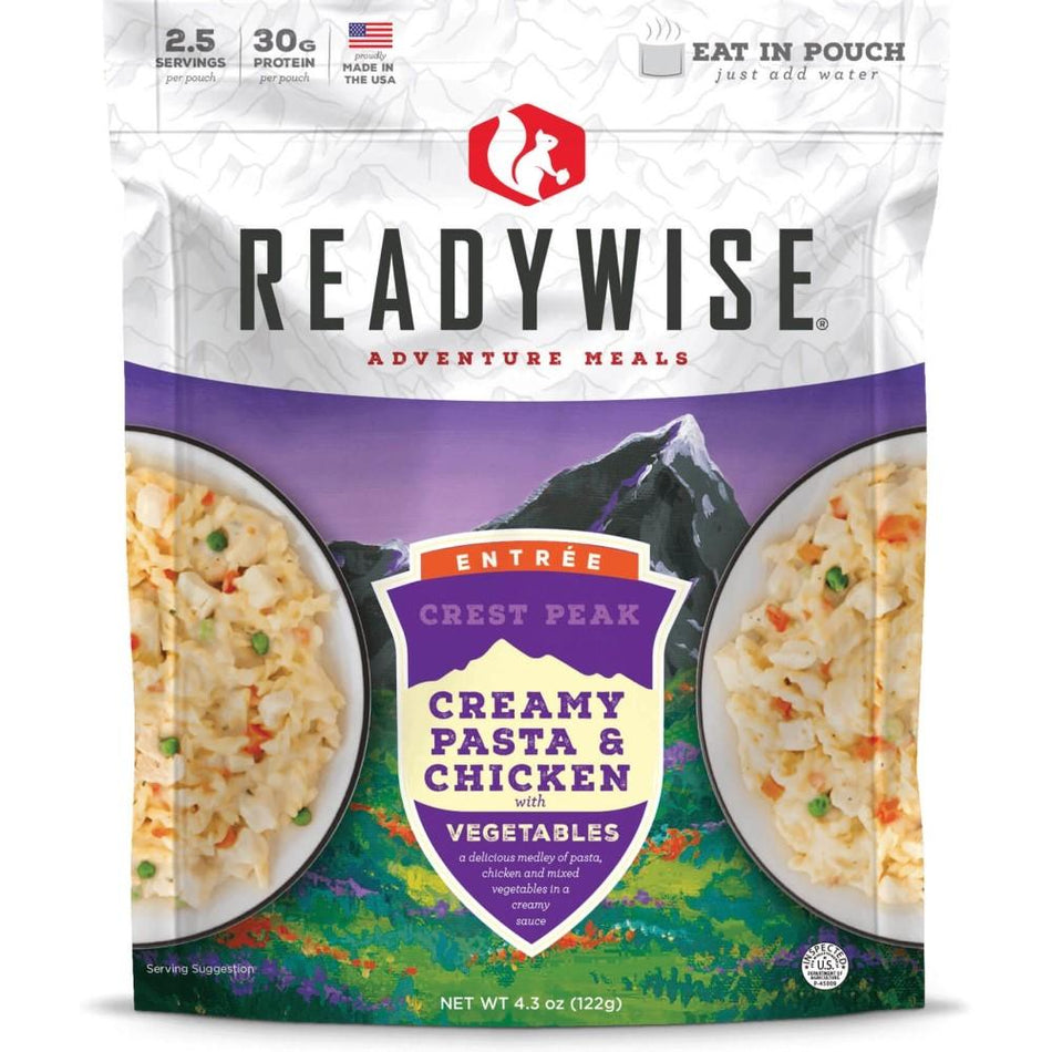 Readywise Crest Peak Creamy Pasta and Chicken Lightweight Meal 4.3 oz