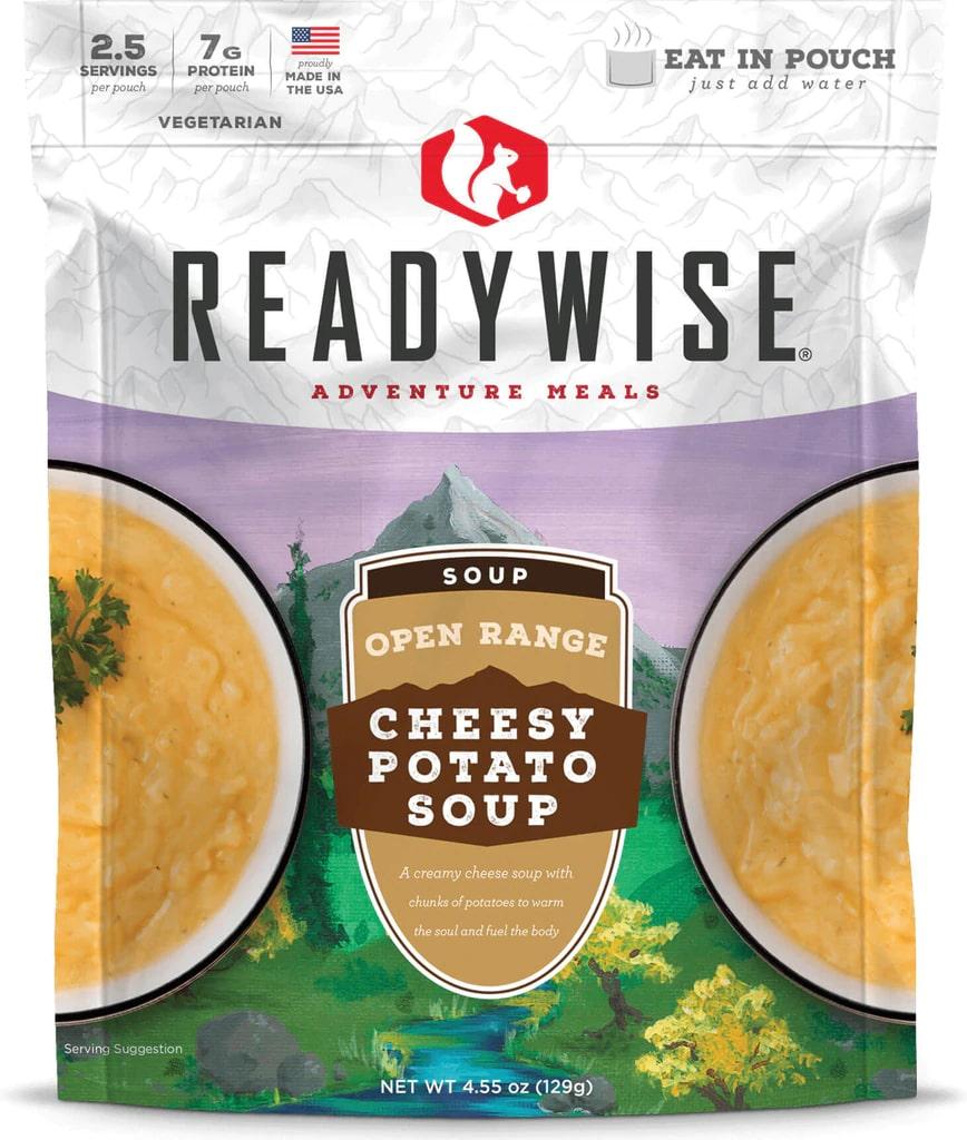 Readywise Open Range Cheesy Potato Soup 4.55oz Resealable Pouch