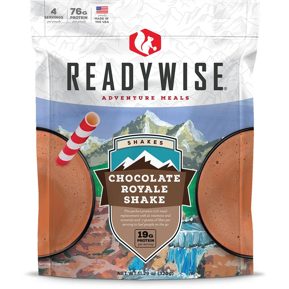Readywise Chocolate Royale Shake Pouches 6-Count Pack