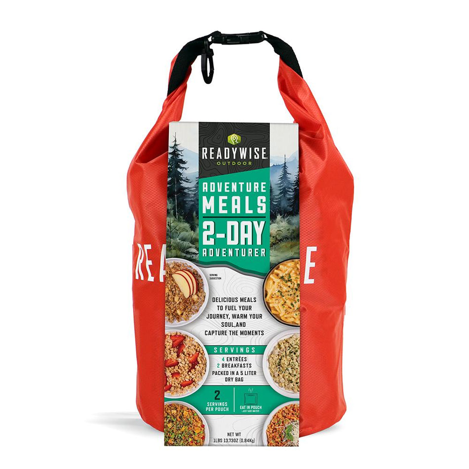 ReadyWise 2-Day Adventure Food Kit Packed in 5 Liter Dry Bag