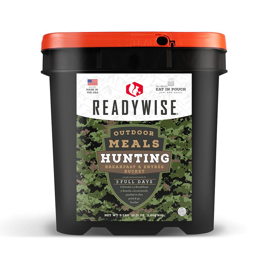 ReadyWise Outdoor Hunting Meal Bucket 12 Servings 3-Day Kit