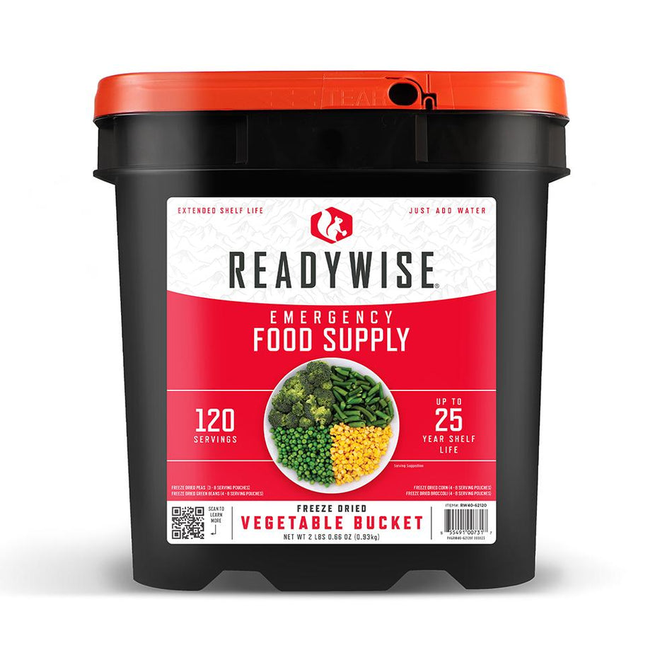 Readywise 120-Serving Freeze Dried Vegetable Emergency Food Bucket