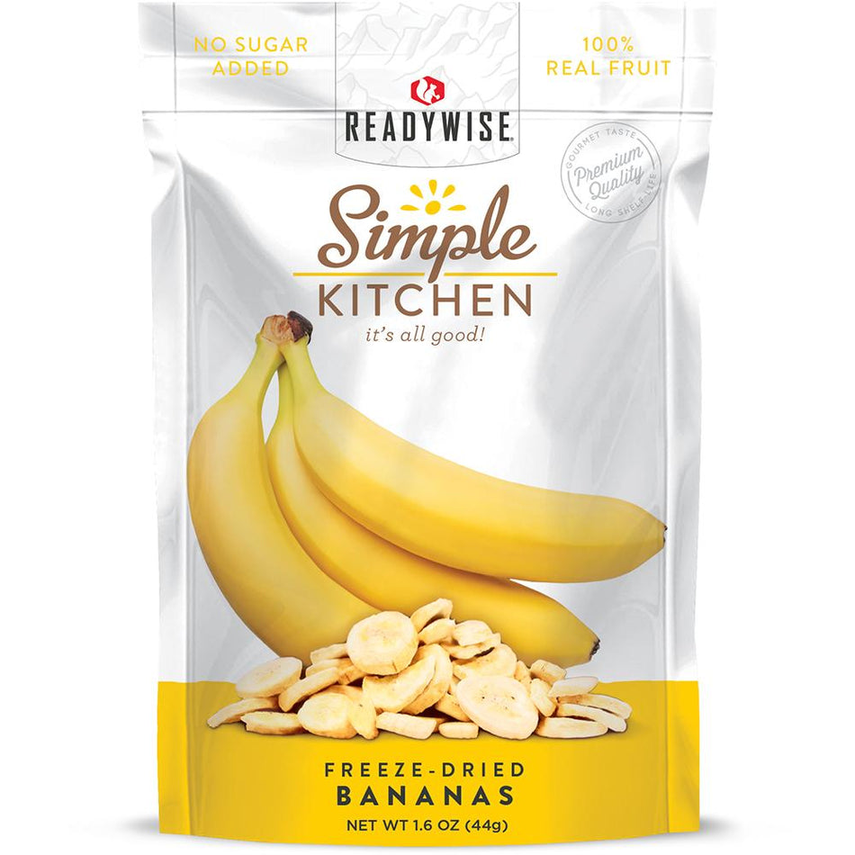 Readywise Simple Kitchen Dried Banana Snack Pack