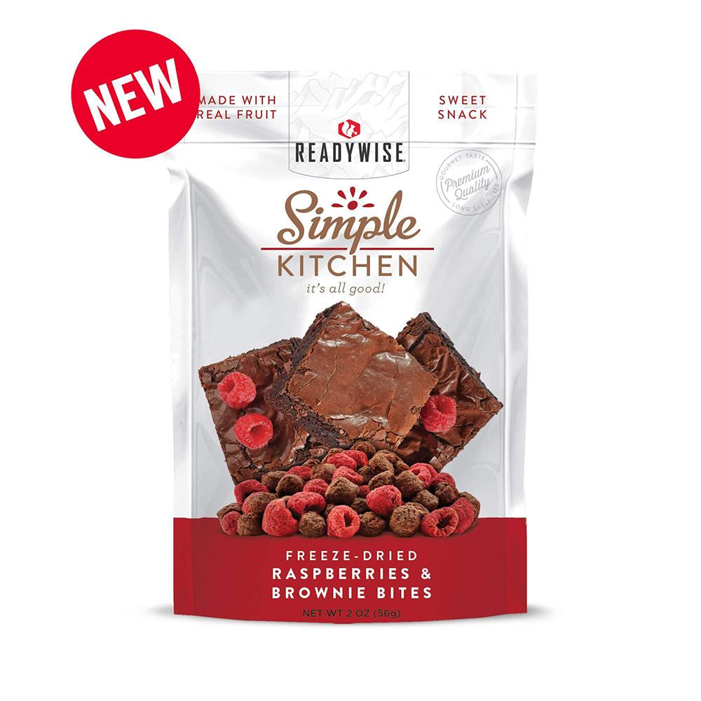 Readywise Simple Kitchen Brownie Bites and Raspberries