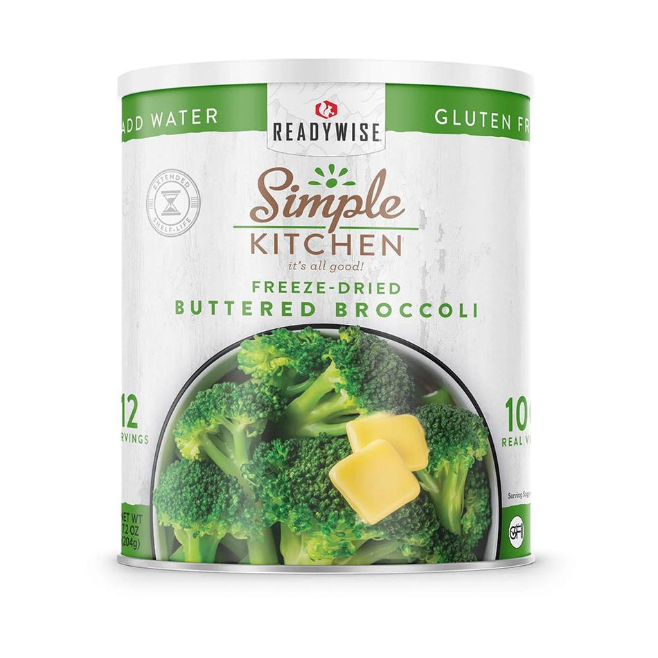 ReadyWise Simple Kitchen Freeze-Dried Broccoli #10 Can 20 Servings