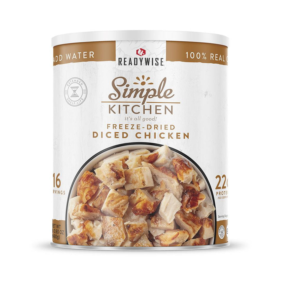 Readywise Freeze Dried Diced Chicken #10 Can 16 Serving