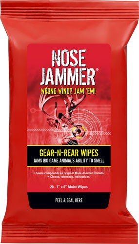 Nose Jammer Scent Control Hunting Wipes 20 Count 7"x6"
