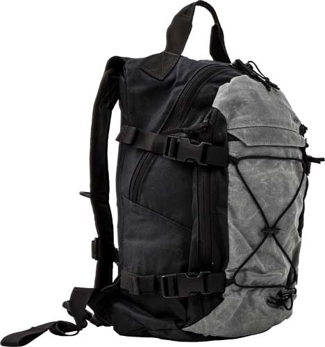 Grey Ghost Gear Black/Grey Waxed Canvas Throwback Bag