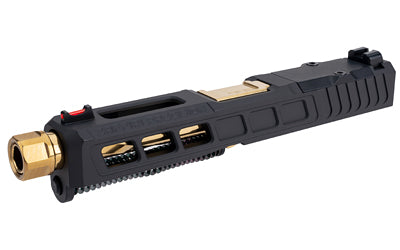 Zaffiri Precision ZPS.3 G19 Gen 5 Upper Assembly, RMR Footprint, Threaded Gold Barrel, HD Fiber Sights, Armor Black