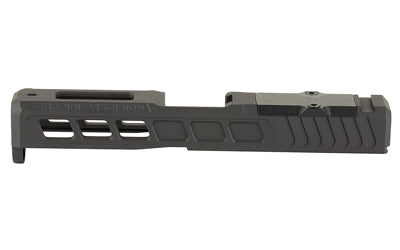 Zaffiri Precision ZPS.3 Glock 19 Gen 5 Optics Ready Stripped Slide, Lightening Cuts, Armor Black Finish