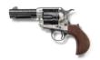 Pietta 1873 Alchimista Jr Revolver .45 Colt, 6-Round Capacity, 3.5" Barrel, Silver & Blue Engraved Checkered Grips