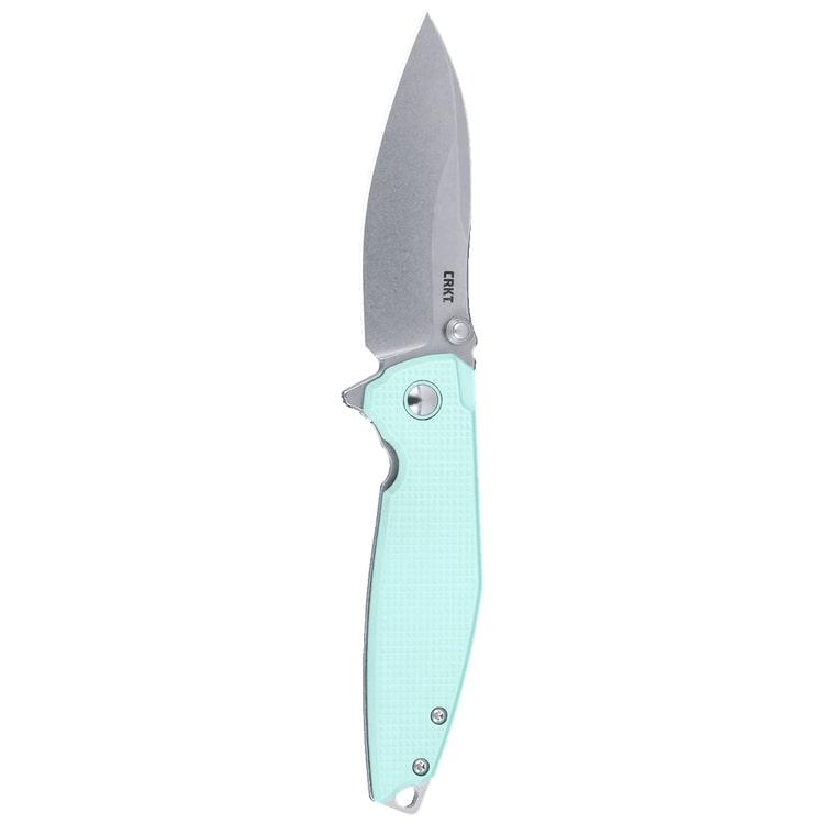 CRKT Ibis EDC Folding Knife Blue G10 Handle with 14C28N Drop Point Blade