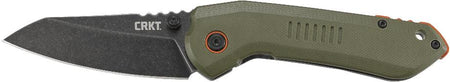 CRKT Overland Folding Camp Knife - 3" Stonewash Blade, G10 Handle