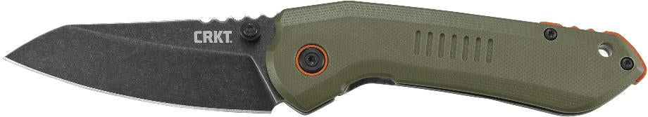 CRKT Overland Folding Camp Knife - 3" Stonewash Blade, G10 Handle
