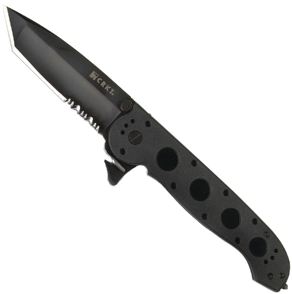 CRKT M16-14ZLEK 3.75" Black Serrated Tanto Flipper Knife