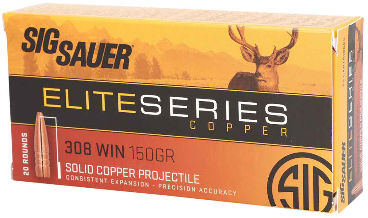 Sig Sauer .308 Win / 7.62x51mm E308H120 Elite Copper Hunting Copper Solid 150 Grain