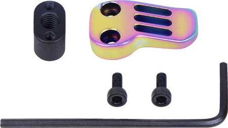 Guntec AR15 .308 Extended Magazine Catch Paddle Release Rainbow