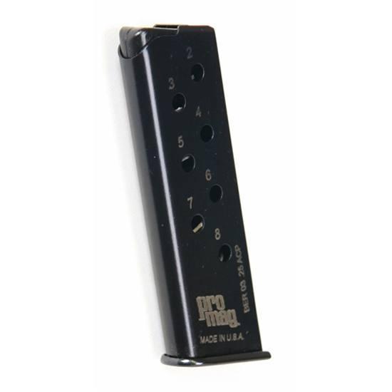 ProMag .25 ACP Blued Steel Magazine for Beretta 950 BS 8-Round
