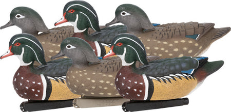 Zink Wood Duck Floater Decoy Set 6 Pack