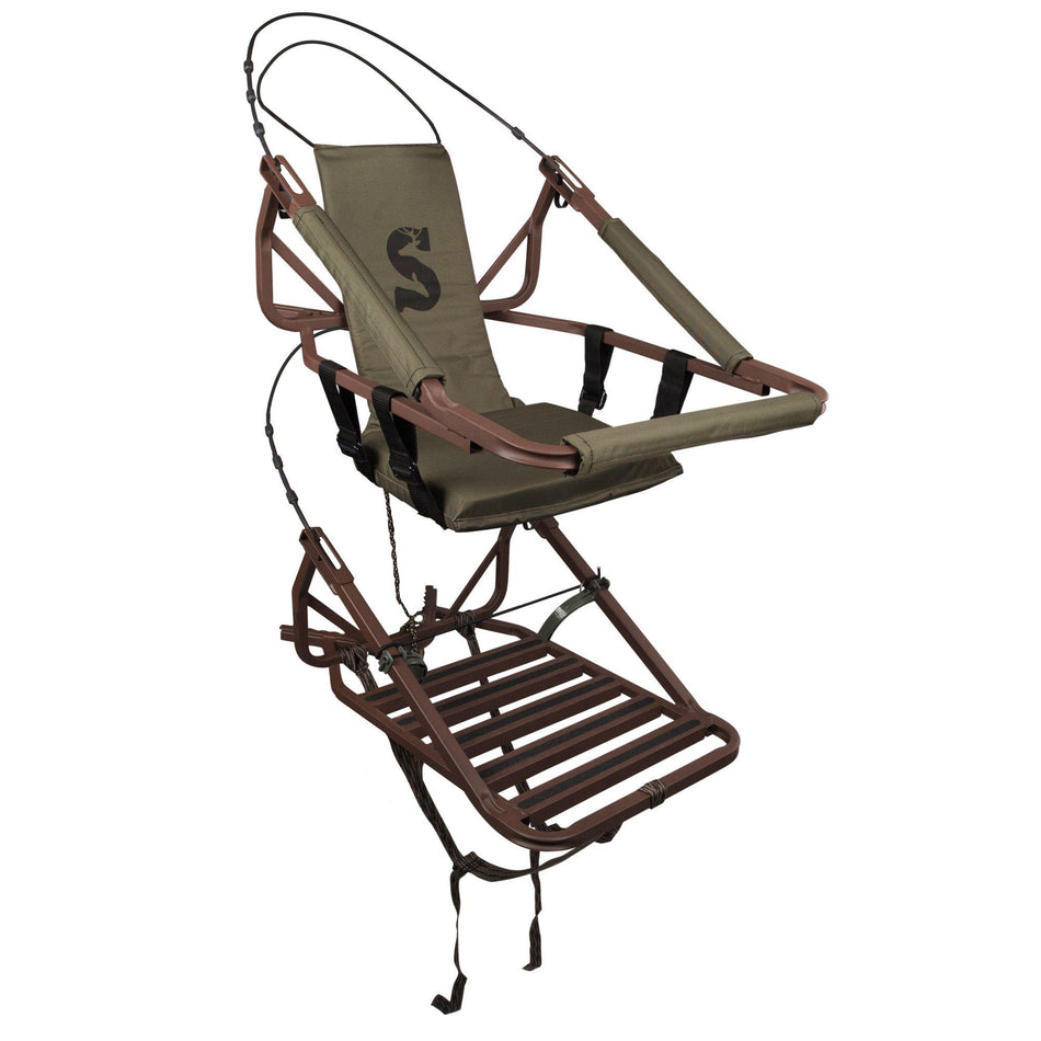 Summit Viper Steel Climbing Treestand with Quick Draw Cable System OD Green