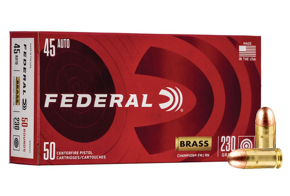 Federal .45 ACP/Auto WM5233 Champion Training Full Metal Jacket FMJ 230 Grain