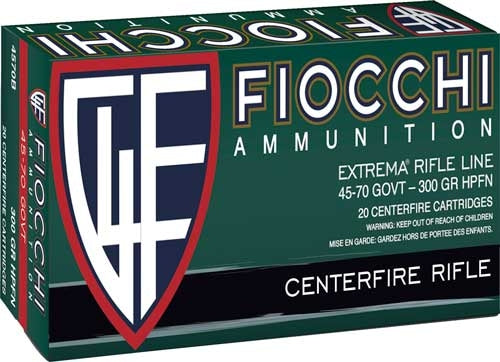 Fiocchi .45-70 Government 4570B Field Dynamics Hollow Point Flat Nose 300 Grain
