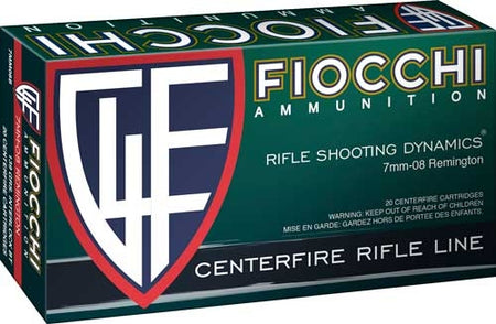 Fiocchi 7mm-08 Remington 7MM08B Field Dynamics Pointed Soft Point PSP 139 Grain