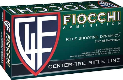 Fiocchi 7mm-08 Remington 7MM08B Field Dynamics Pointed Soft Point PSP 139 Grain