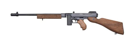 Thompson T1DH 1927A-1 Deluxe .45 ACP Carbine, 18" Barrel, 10-Round Drum, Color Case Hardened Finish, Walnut Stock