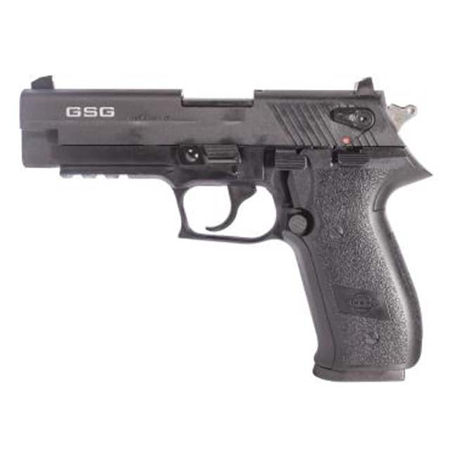 GSG 2210FF FireFly .22 LR Pistol, 10+1, 4" Black Steel Barrel & Serrated Slide, Zinc Alloy Frame w/Accessory Rail, Black Polymer Grip