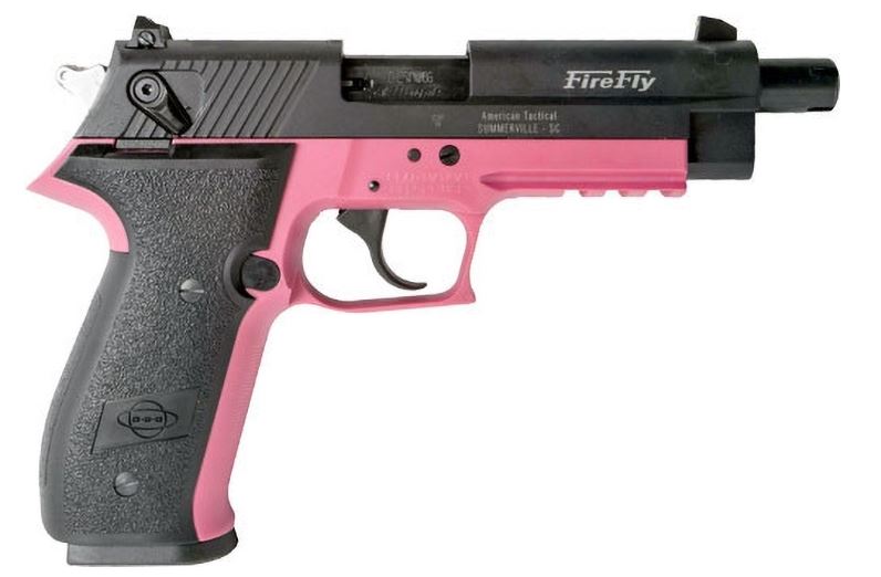 GSG FireFly .22 LR Pistol, 13+1, 4.90" Threaded Barrel, Pink Aluminum Frame