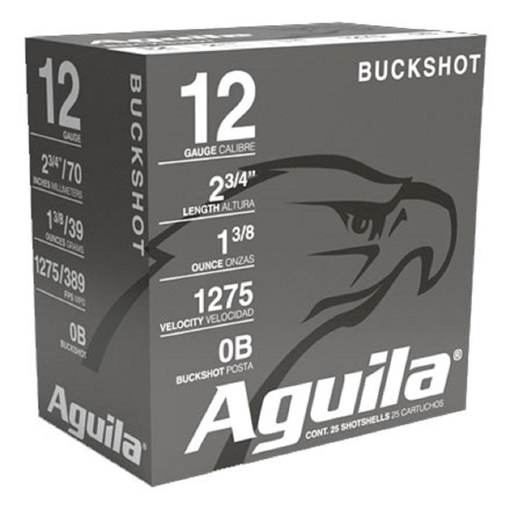 Aguila 12 Gauge Shotgun Shells Field High Velocity 0 Buck 1 oz 2.75 in