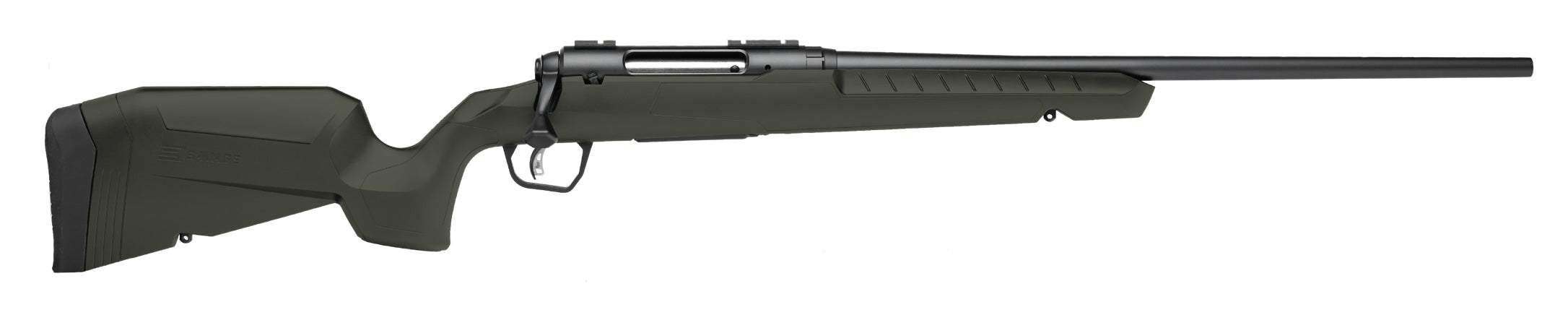 Savage Arms Axis 2 .243 Win Bolt-Action Rifle, 22" Barrel, Green Synthetic Stock, RH