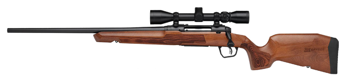 Savage Arms 32273 Axis 2 XP Combo .308 Win 4+1 22in Matte Black Sporter Barrel, Ergonomic Hardwood Stock, Left Hand, w/ Weaver 3-9x40mm Scope