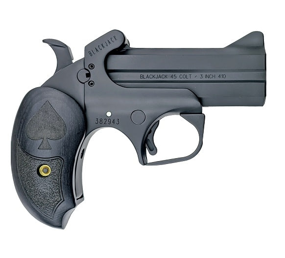 Bond Arms BABJ Black Jack .45 Colt/.410 2-Round 3.5" Black Steel Derringer, Black Ash Grips