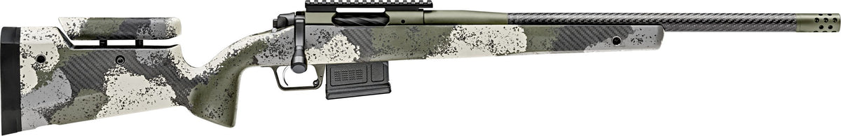 Springfield Armory 2020 WayPoint 6mm Creedmoor 5+1 20" Carbon Fiber Evergreen Camo Adjustable Cheek Comb M-LOK Stock, Mil-Spec Green Cerakote