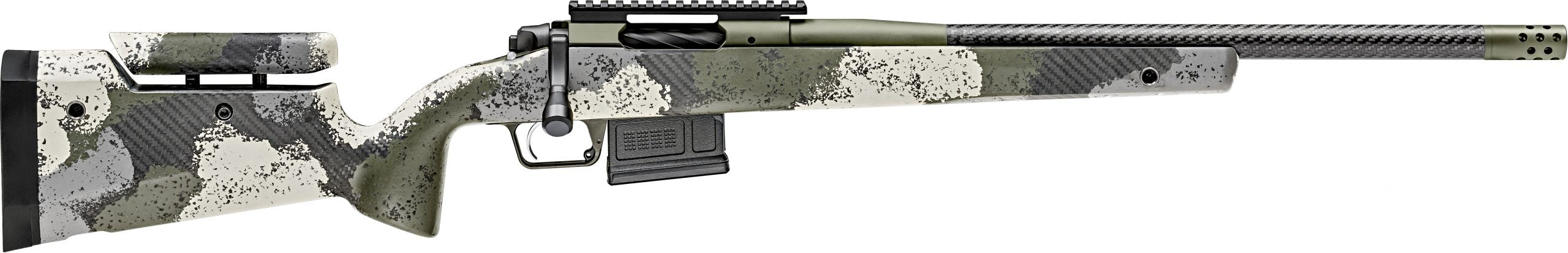 Springfield Armory BAW9206CMCFGA 2020 WayPoint 6mm Creedmoor 5+1 20" CF Evergreen Camo Hybrid Profile w/Adj Cheek Comb & M-LOK Stock Mil-Spec Green Cerakote Right Hand