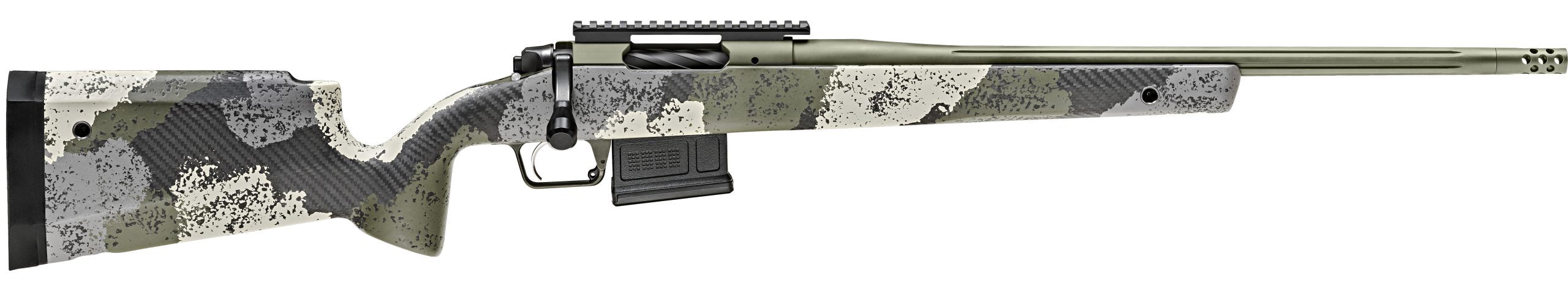 Springfield Armory 2020 WayPoint 6.5 Creedmoor 22" Bolt-Action Rifle, Evergreen Camo Stock