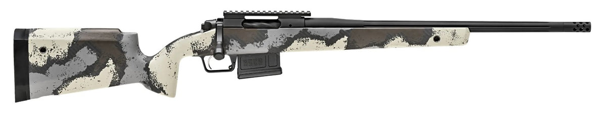 Springfield Armory Model 2020 WayPoint 6.5 Creedmoor 5+1 Cap, 22" Desert Verde Cerakote, Ridgeline Camo Carbon Fiber M-LOK Stock, Right Hand