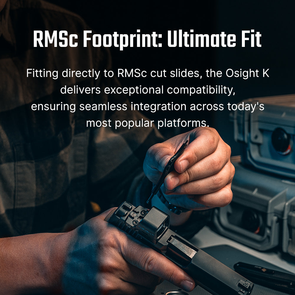 Osight K Red Dot Sight 6 MOA Dot RMSc Footprint with Side-Loading Battery