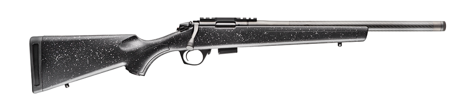 Bergara BMR Carbon Fiber 17 HMR Rifle, 20" Threaded Barrel, Black/Gray Speckled Stock