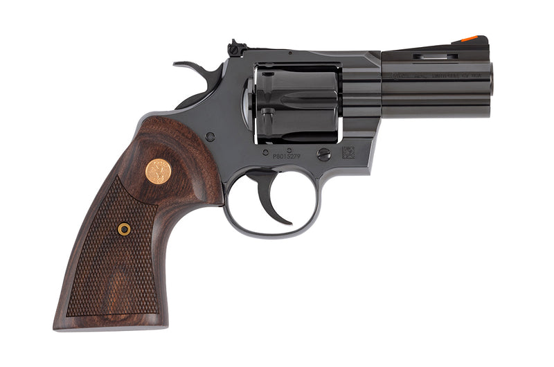 Colt Python .357 Mag/.38 Special 3" Blued Carbon Steel 6-Shot Revolver with Wood Grip