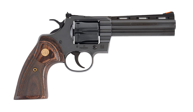 Colt Python .357 Mag/.38 Special 5" Blued Carbon Steel 6-Shot Revolver with Wood Grip
